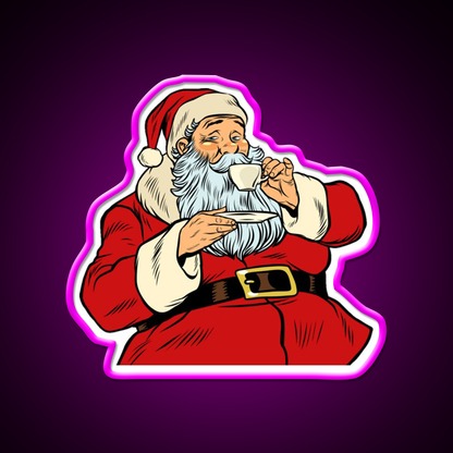 Dear Santa Just Bring Coffee Cafe Led Neon Sign Espresso Bar Art Rgb Color