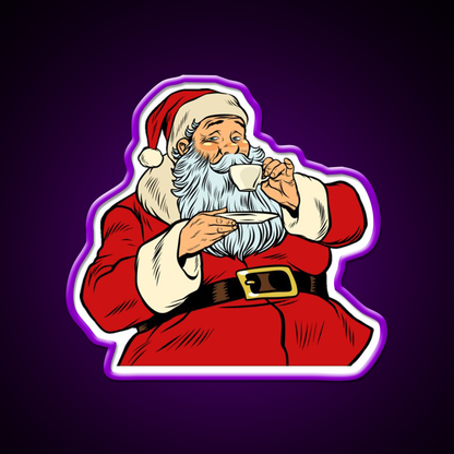 Dear Santa Just Bring Coffee Cafe Led Neon Sign Espresso Bar Art Rgb Color