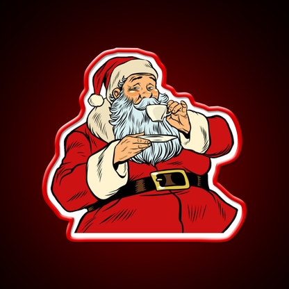 Dear Santa Just Bring Coffee Cafe Led Neon Sign Espresso Bar Art Rgb Color