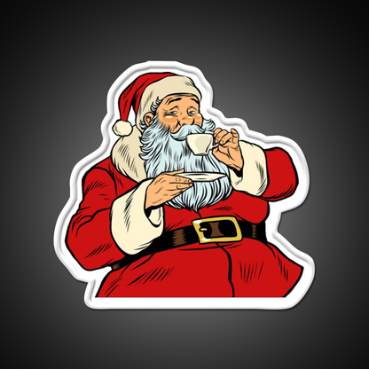 Dear Santa Just Bring Coffee Cafe Led Neon Sign Espresso Bar Art Rgb Color