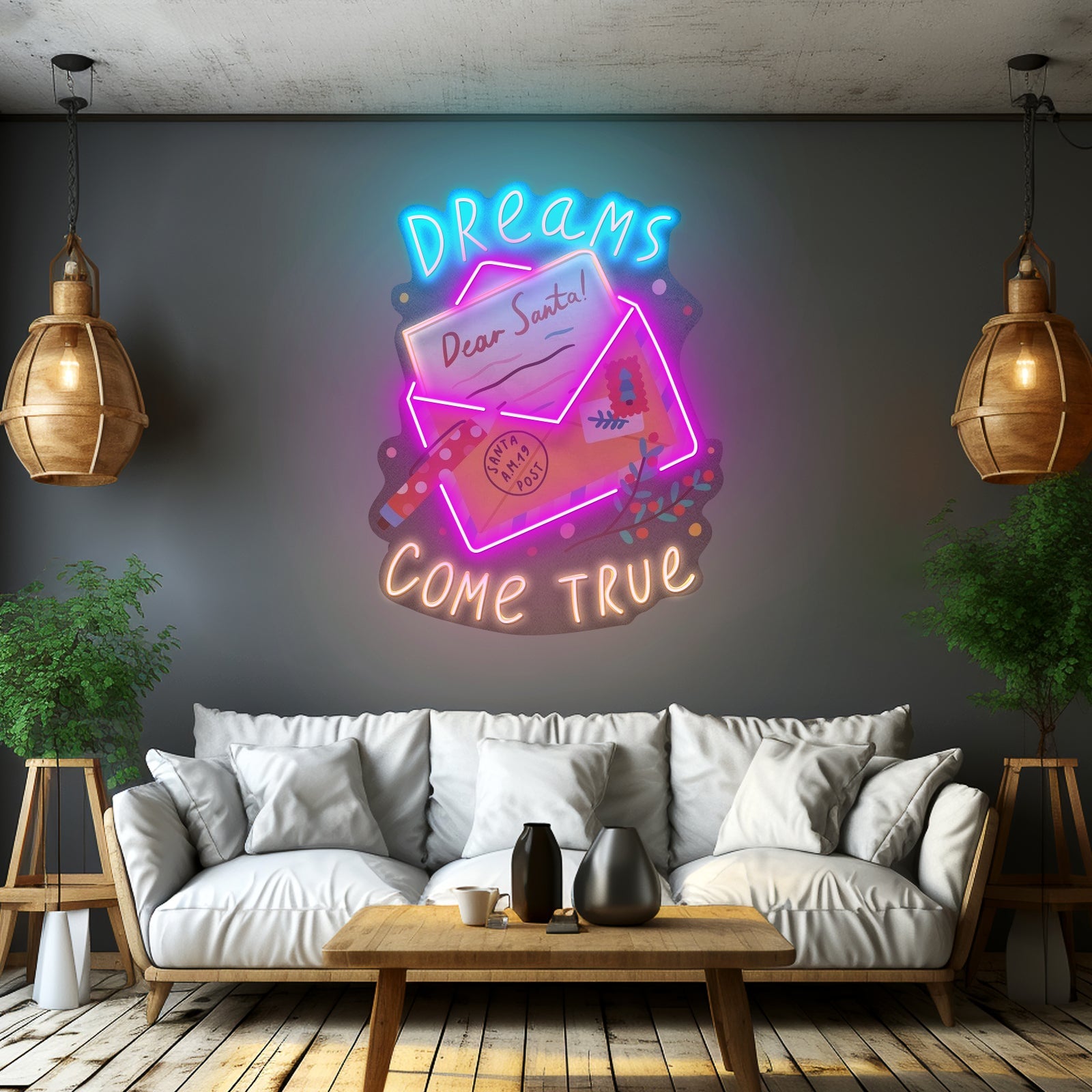 Dear Santa Letter Christmas Led Neon Signs - Shineneon