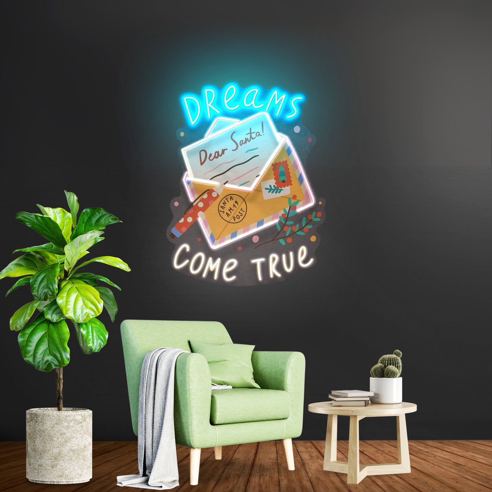 Dear Santa Letter Christmas Led Neon Signs - Shineneon