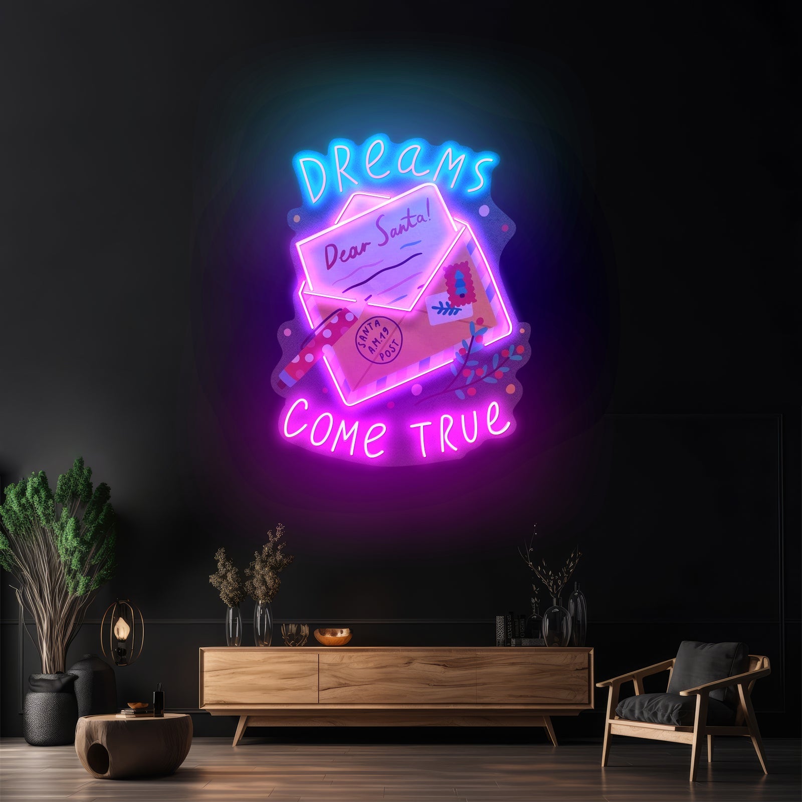 Dear Santa Letter Christmas Led Neon Signs - Shineneon