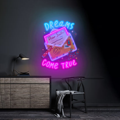 Dear Santa Letter Christmas Led Neon Signs