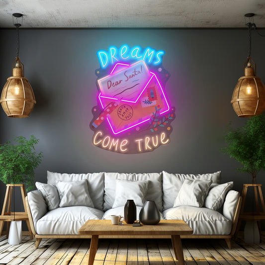 Dear Santa Letter Christmas Led Neon Signs