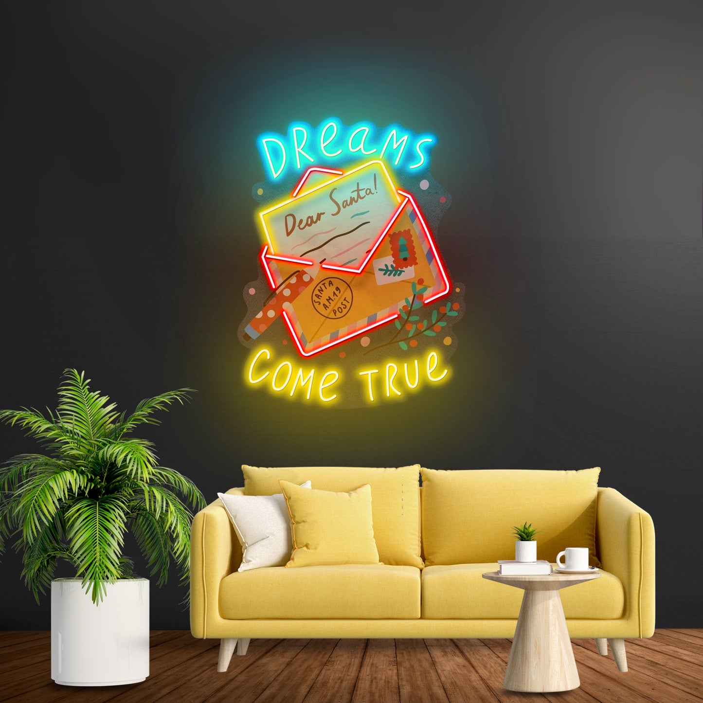 Dear Santa Letter Christmas Led Neon Signs