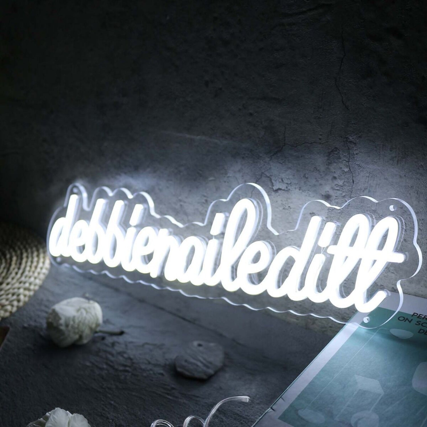 Debbienaileditt White Led Neon Sign - Shineneon