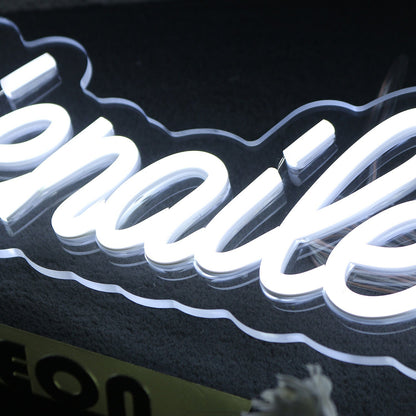Debbienaileditt White Led Neon Sign - Shineneon