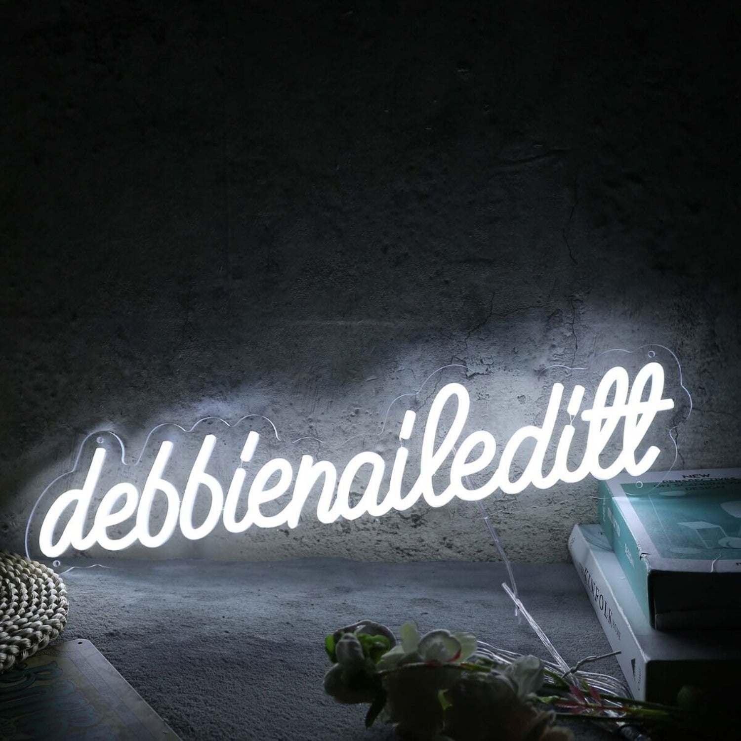 Debbienaileditt White Led Neon Sign - Shineneon