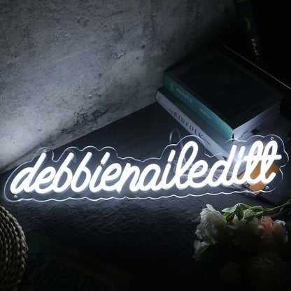 Debbienaileditt White Led Neon Sign - Shineneon