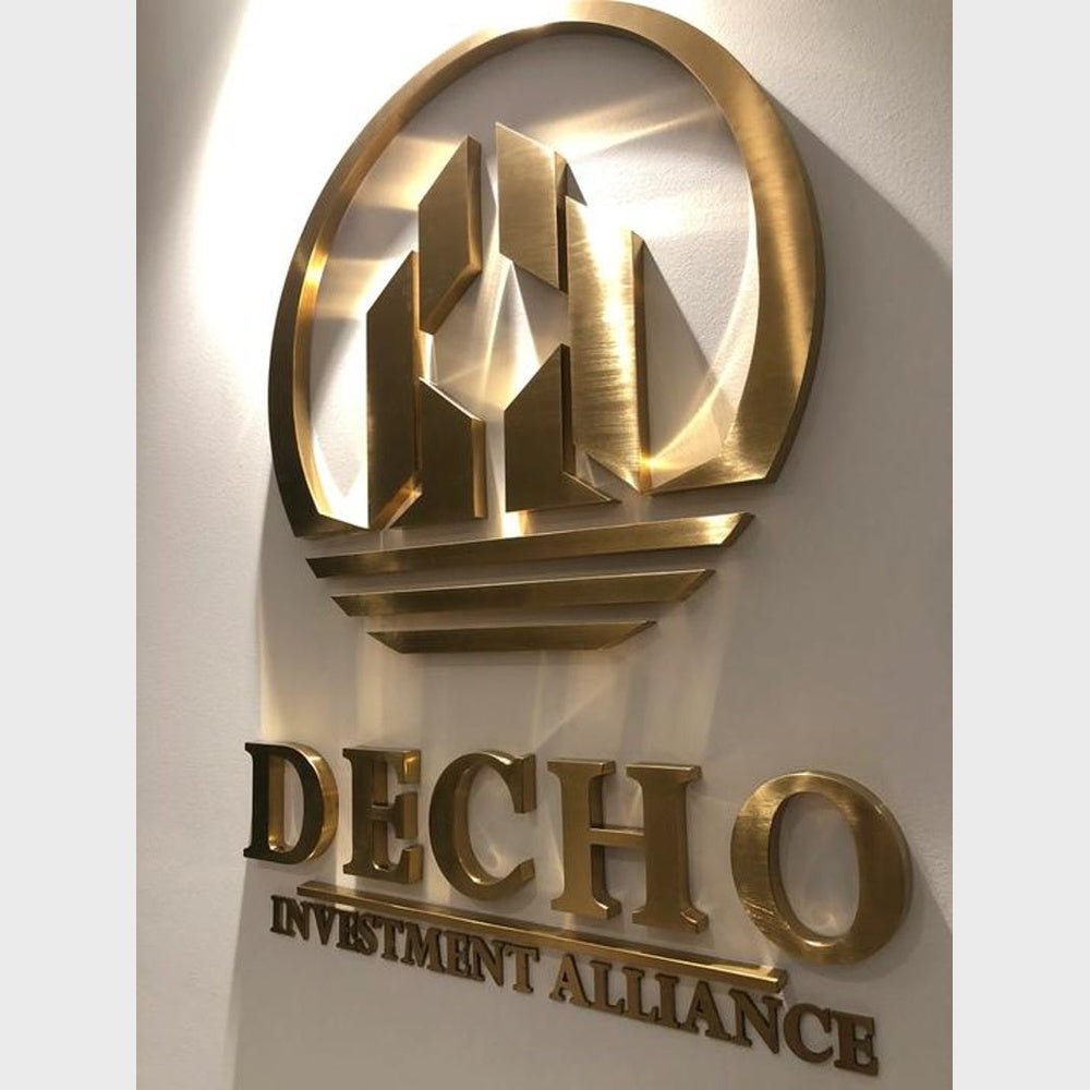 Decho With Big Logo Stainless Steel Metal 3d Sign - Shineneon