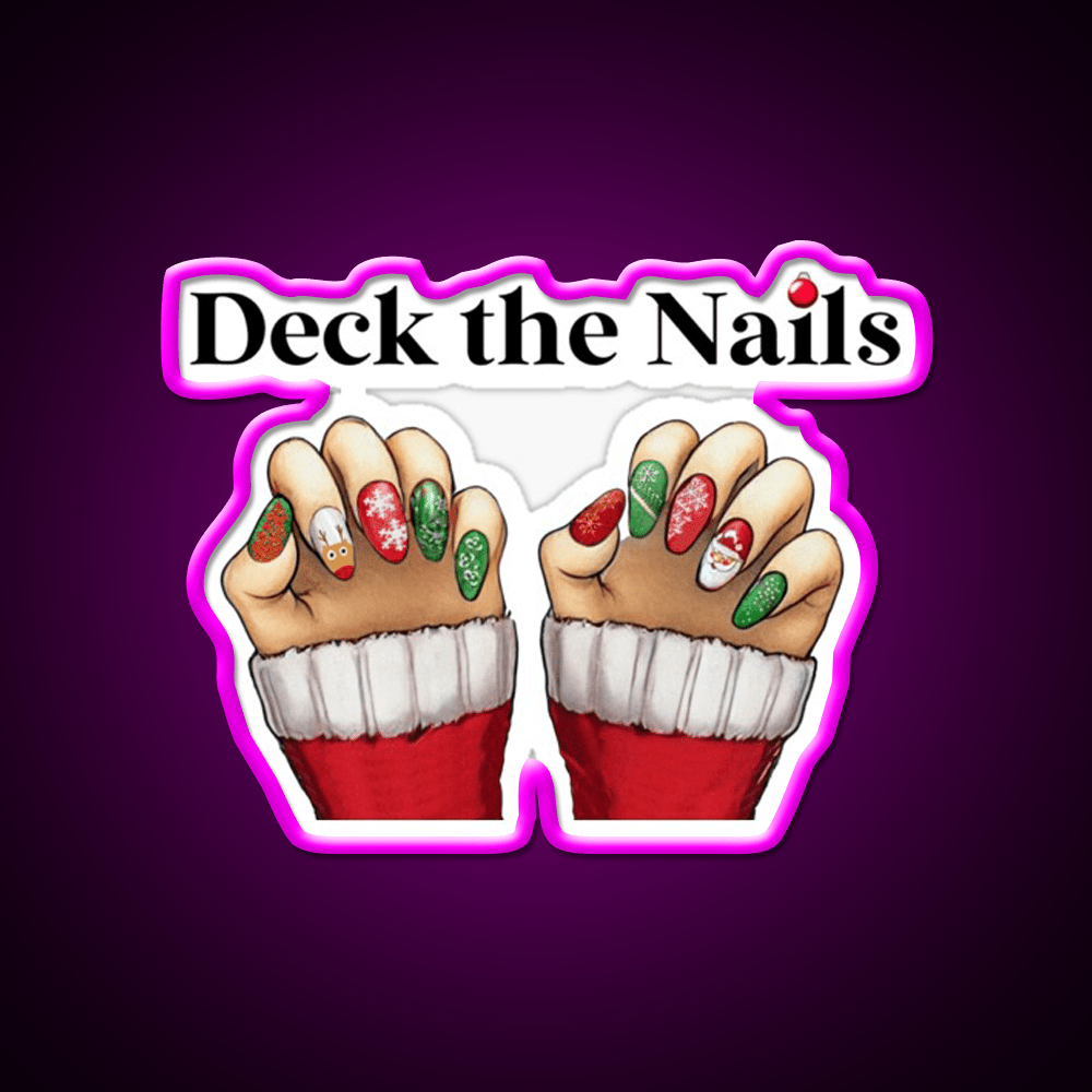 Deck The Nail Salon Led Neon Sign Rgb Color - Shineneon
