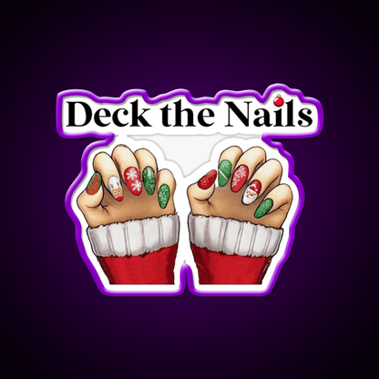 Deck The Nail Salon Led Neon Sign Rgb Color - Shineneon