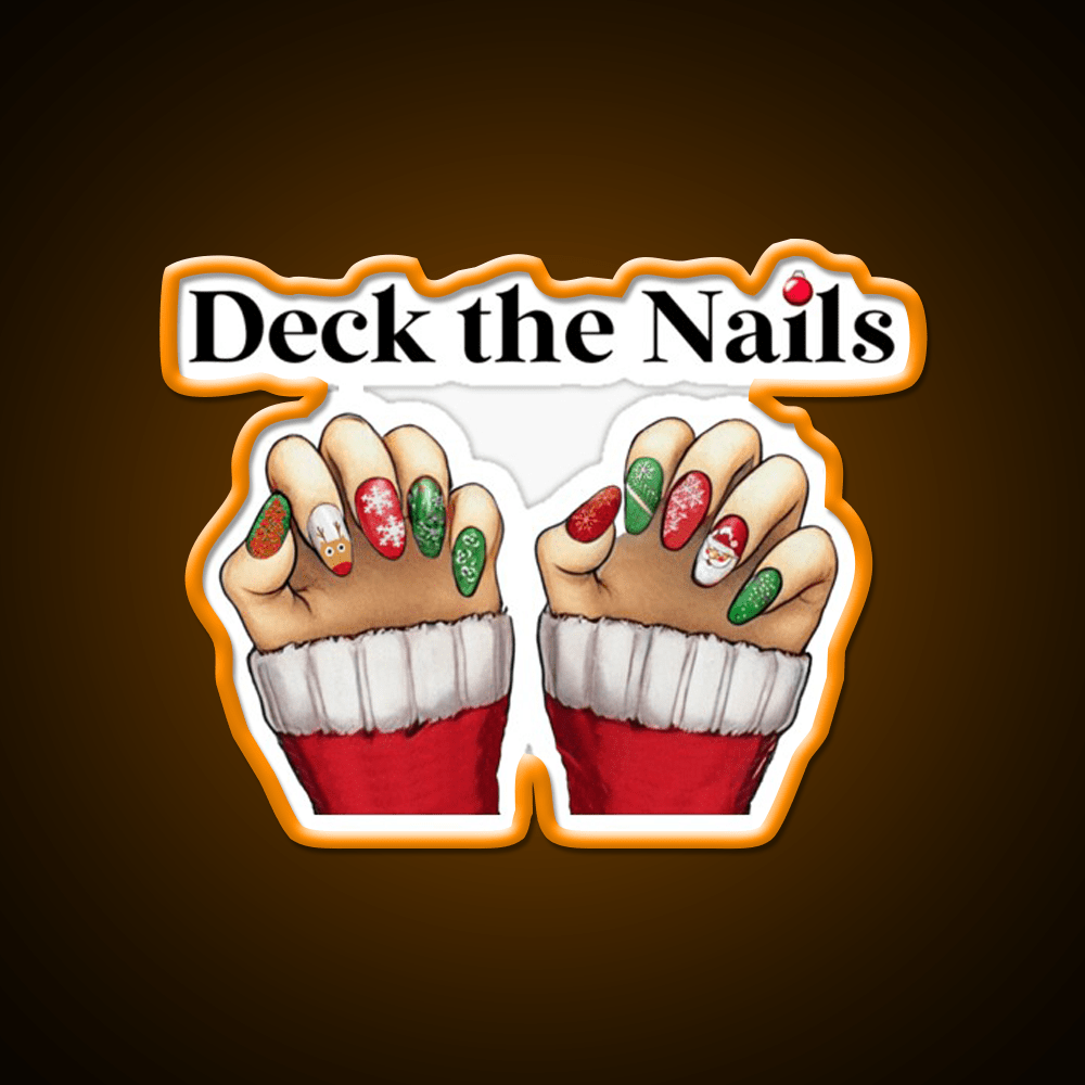 Deck The Nail Salon Led Neon Sign Rgb Color - Shineneon