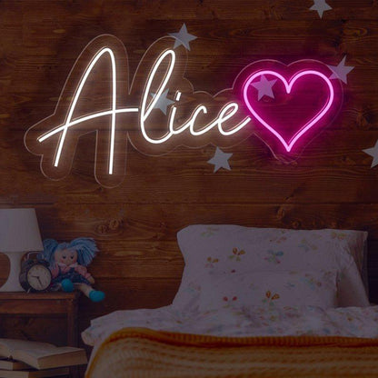 Decker Warm Glow Script Led Neon Sign Kids Room Wall Decor | Shineneon