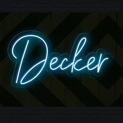 Decker Warm Glow Script Led Neon Sign Kids Room Wall Decor | Shineneon