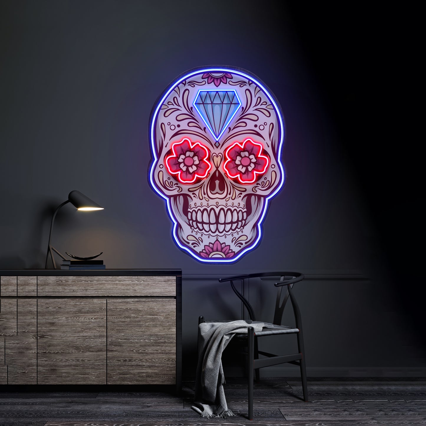 Decor Skull Led Neon Sign Light Custom Led Signs