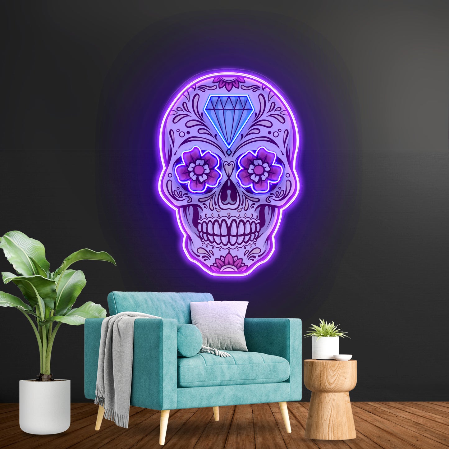 Decor Skull Led Neon Sign Light Custom Led Signs