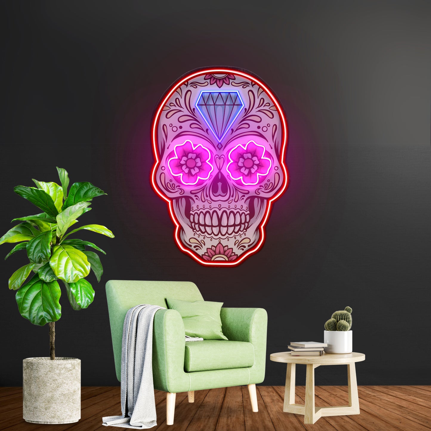 Decor Skull Led Neon Sign Light Custom Led Signs