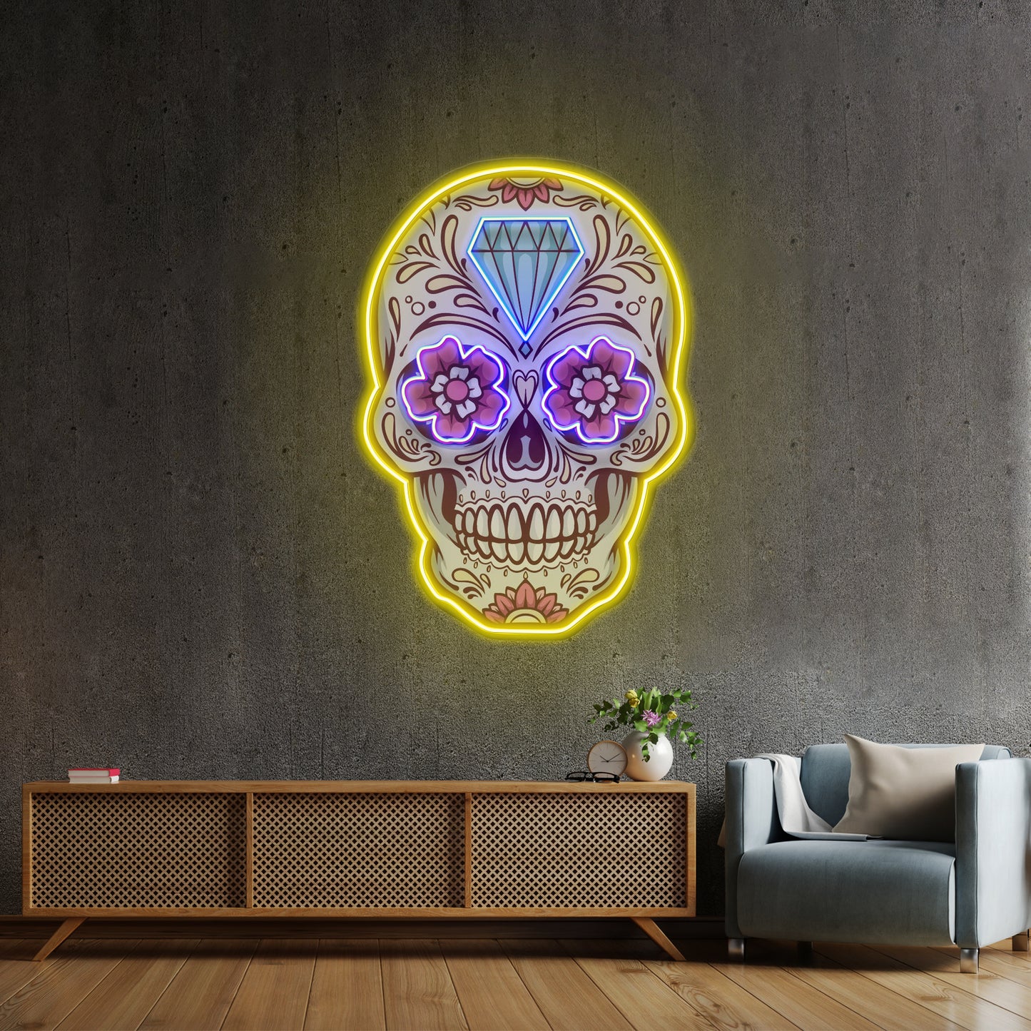 Decor Skull Led Neon Sign Light Custom Led Signs