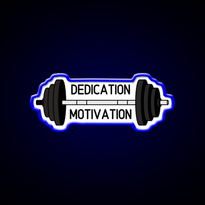 Dedication Over Motivation Fitness Motivation Gym Fitness Led Neon Sign Rgb Color
