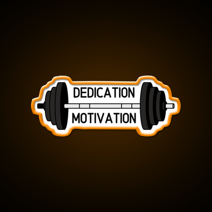 Dedication Over Motivation Fitness Motivation Gym Fitness Led Neon Sign Rgb Color