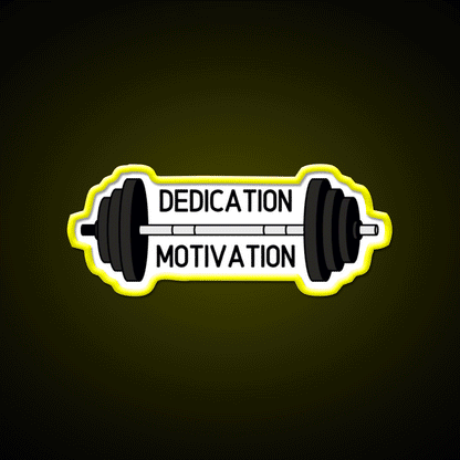 Dedication Over Motivation Fitness Motivation Gym Fitness Led Neon Sign Rgb Color