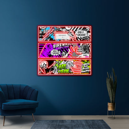 Dedsec Popart Banners Artwork Affordable Custom Neon Signs - Shineneon