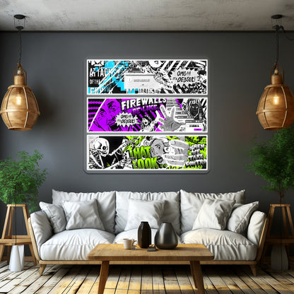 Dedsec Popart Banners Artwork Affordable Custom Neon Signs - Shineneon