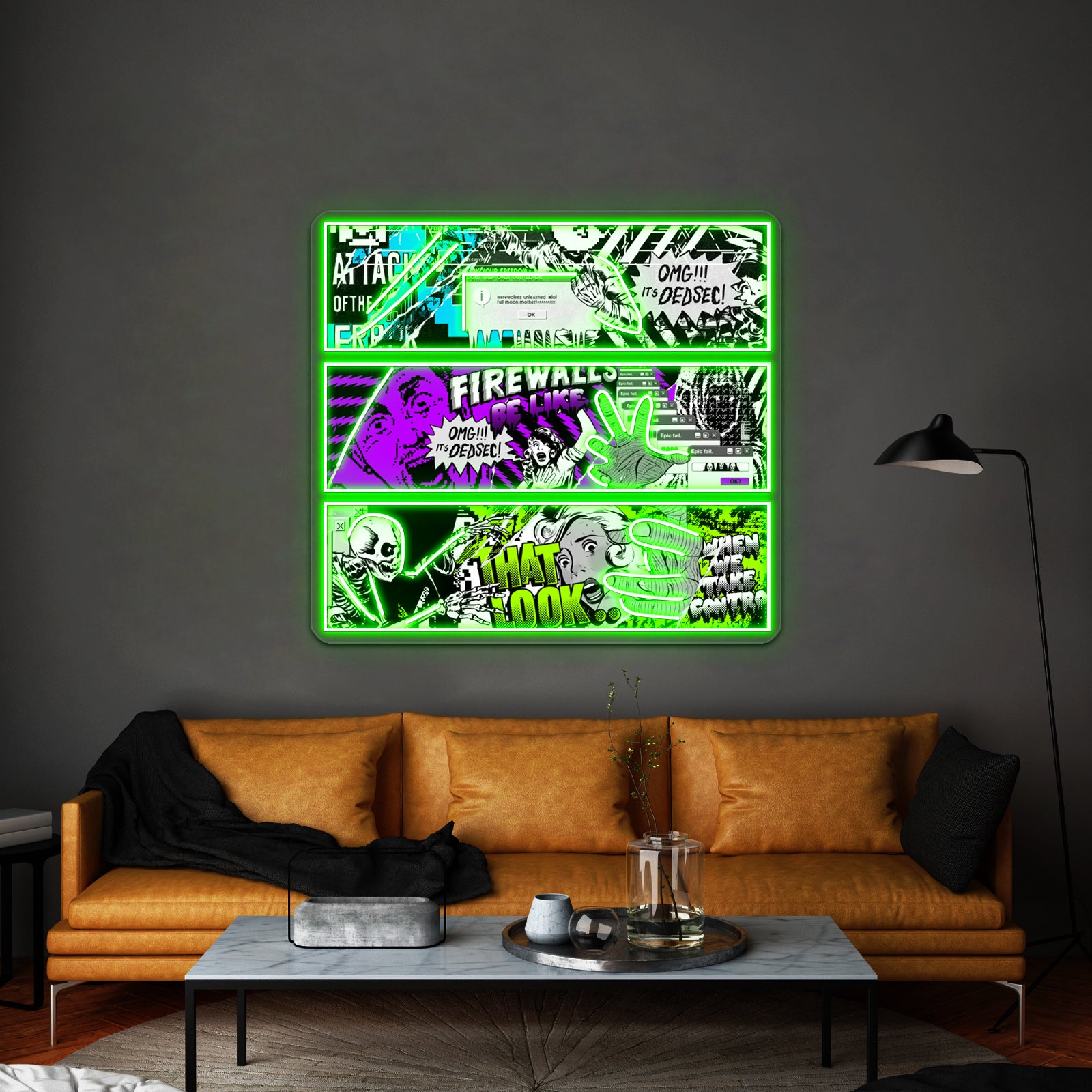 Dedsec Popart Banners Artwork Affordable Custom Neon Signs