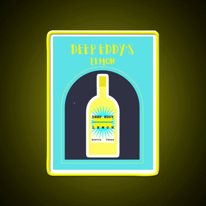 Deep Eddys Liquor Print Cocktail Bar Decor Led Neon Sign Rgb Color - Custom LED neon sign front view