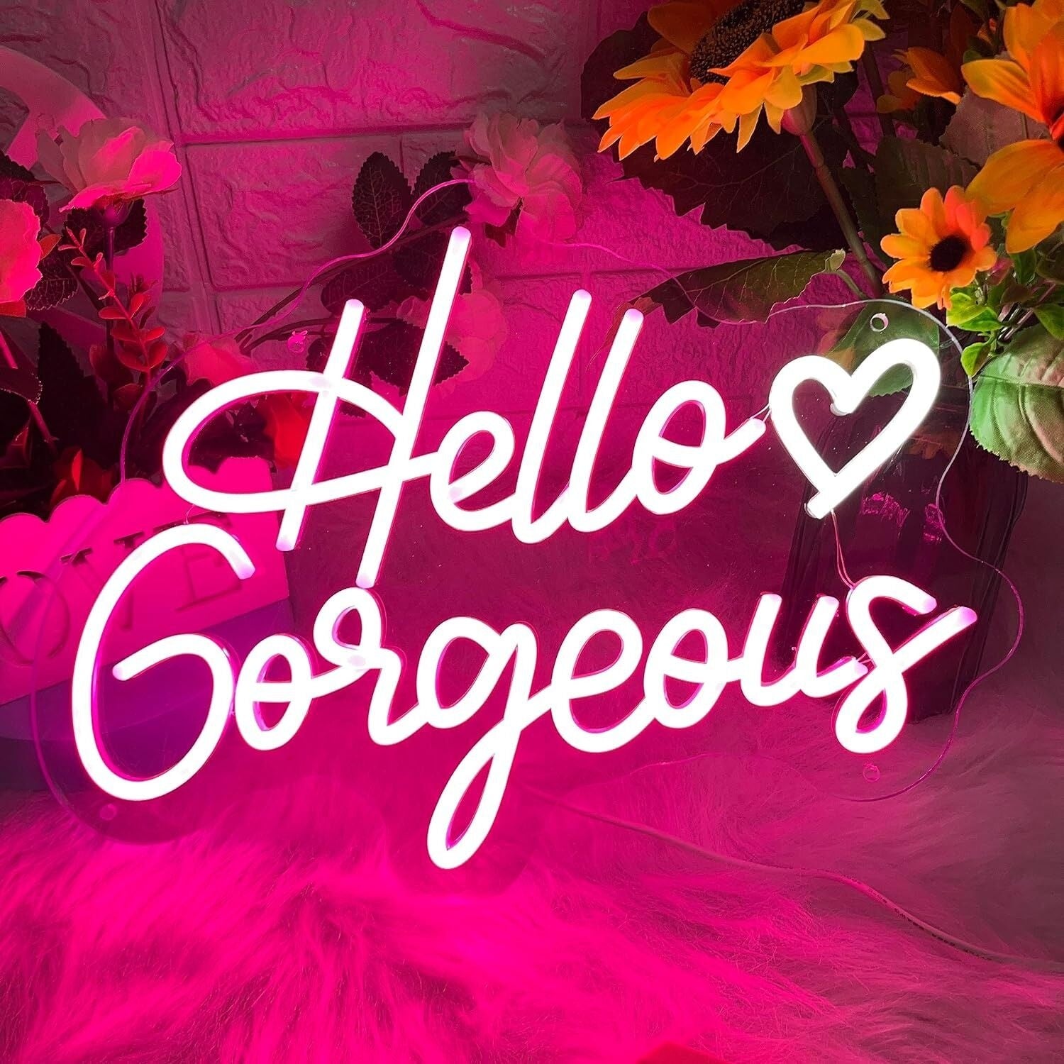 Deep Pink Hello Gorgeous Room Led Neon Sign - Shineneon