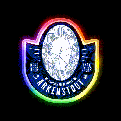 Deep Rock Galactic Arkenstout Beer Bar Decor Led Neon Sign Rgb Color - LED neon sign close-up detail