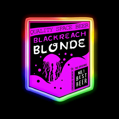 Deep Rock Galactic Blackreach Beer Logo Beer Bar Decor Led Neon Sign Rgb Color - LED neon sign close-up detail