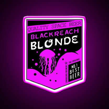 Deep Rock Galactic Blackreach Beer Logo Beer Bar Decor Led Neon Sign Rgb Color - Neon sign mounted on wall in room