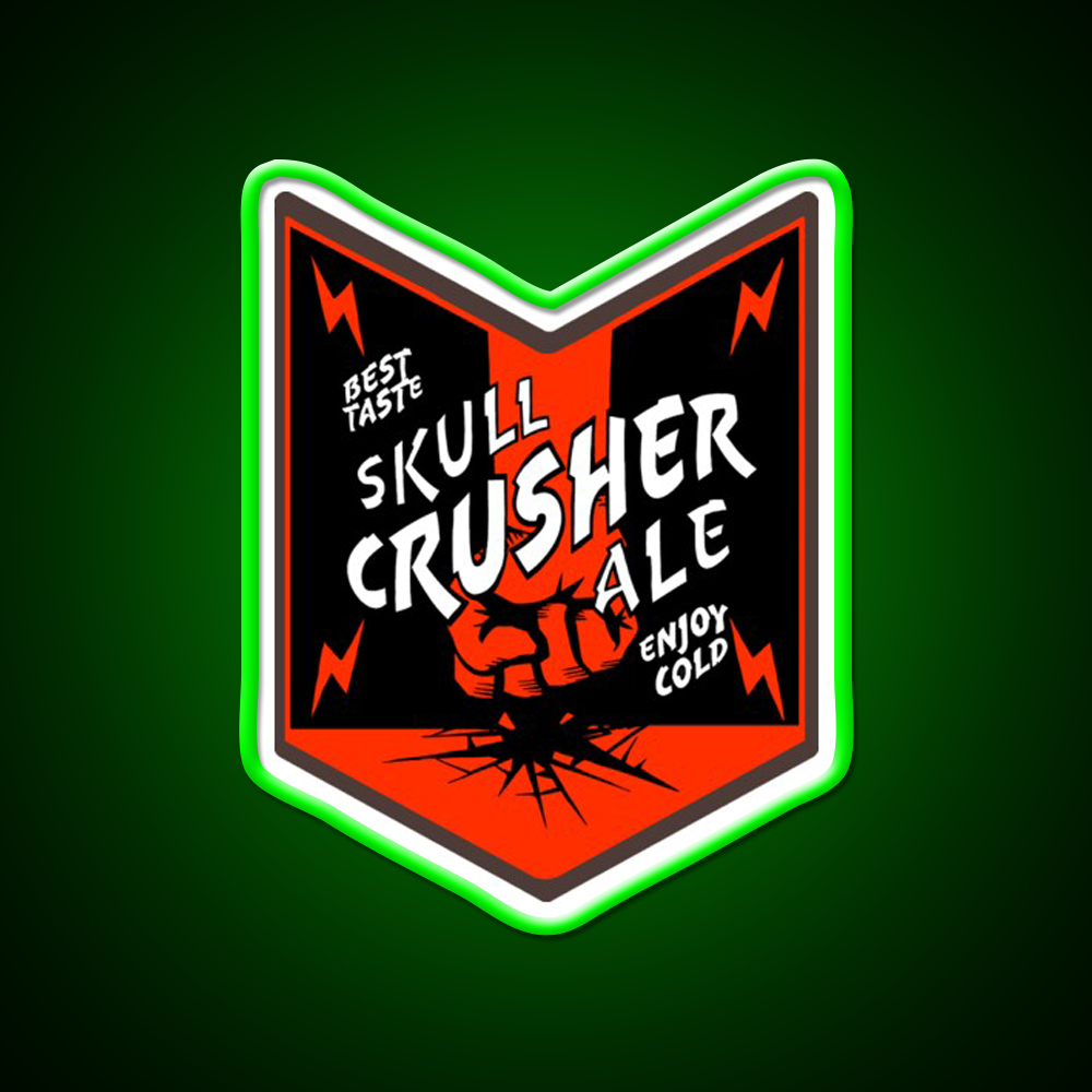 Deep Rock Galactic Skull Crusher Ale Beer Logo Beer Bar Decor Led Neon Sign Rgb Color - LED neon sign view 8