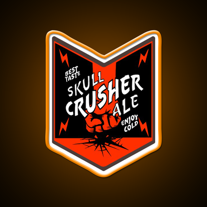 Deep Rock Galactic Skull Crusher Ale Beer Logo Beer Bar Decor Led Neon Sign Rgb Color - LED neon sign view 6