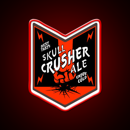 Deep Rock Galactic Skull Crusher Ale Beer Logo Beer Bar Decor Led Neon Sign Rgb Color - LED neon sign view 10