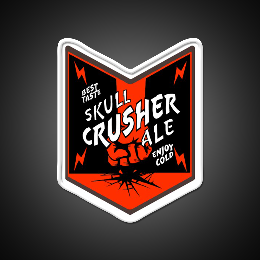 Deep Rock Galactic Skull Crusher Ale Beer Logo Beer Bar Decor Led Neon Sign Rgb Color - LED neon sign view 11