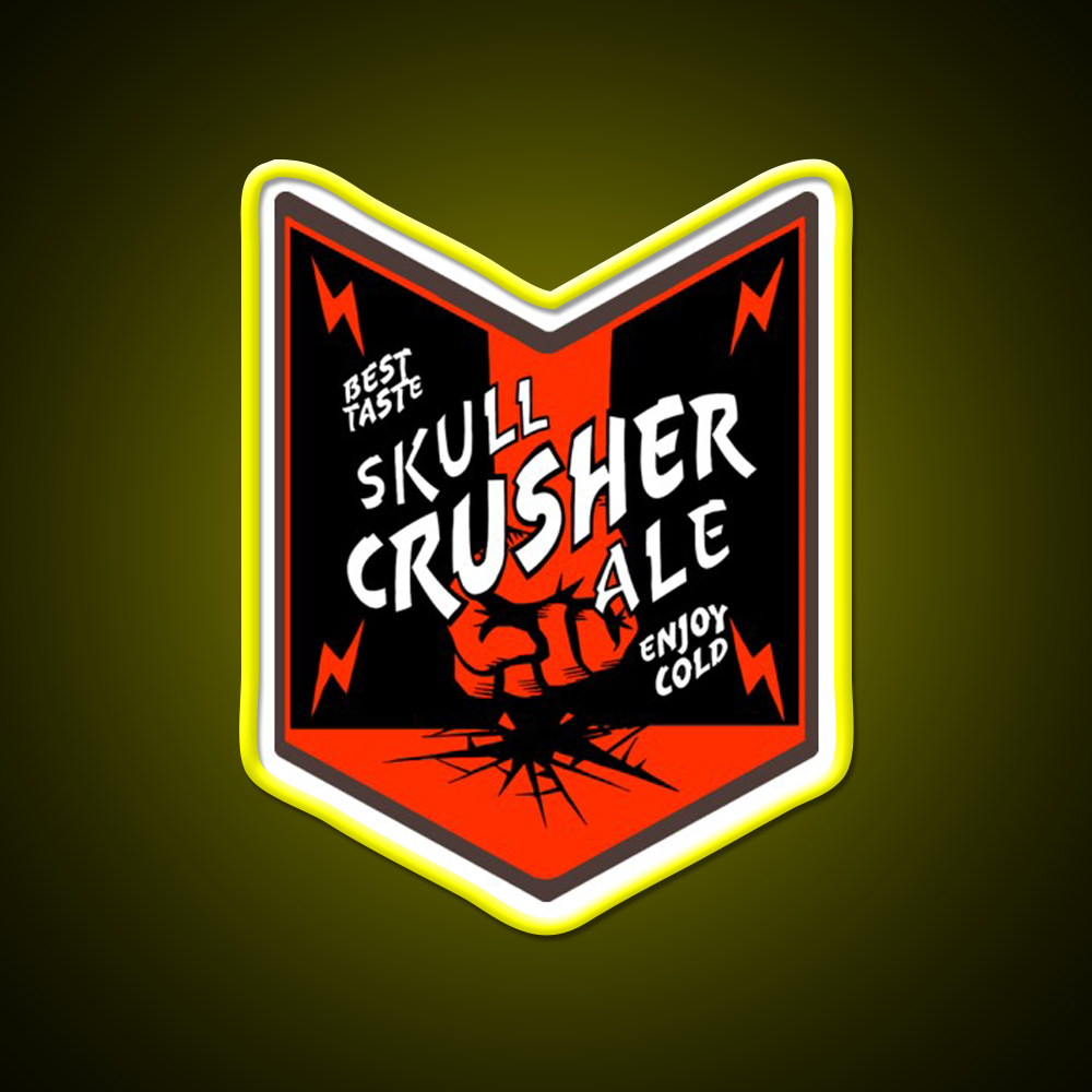 Deep Rock Galactic Skull Crusher Ale Beer Logo Beer Bar Decor Led Neon Sign Rgb Color - LED neon sign view 7