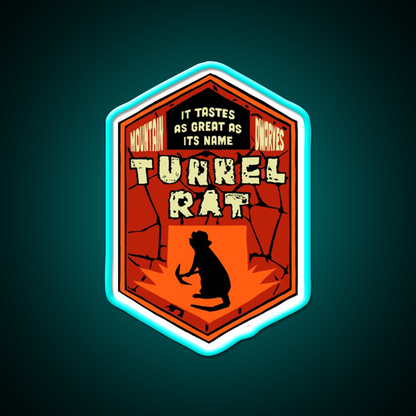 Deep Rock Galactic Tunnel Rat Logo Beer Bar Decor Led Neon Sign Rgb Color - Size and dimension reference