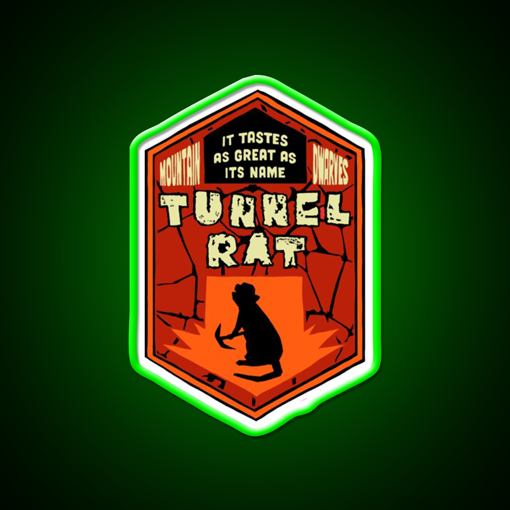 Deep Rock Galactic Tunnel Rat Logo Beer Bar Decor Led Neon Sign Rgb Color