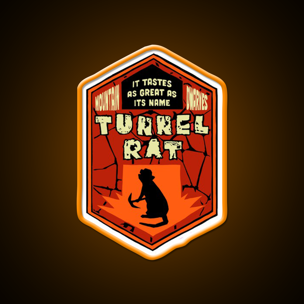 Deep Rock Galactic Tunnel Rat Logo Beer Bar Decor Led Neon Sign Rgb Color - LED neon sign view 6