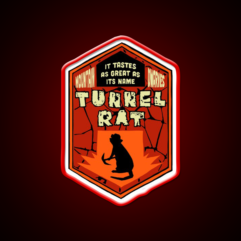 Deep Rock Galactic Tunnel Rat Logo Beer Bar Decor Led Neon Sign Rgb Color - LED neon sign view 10