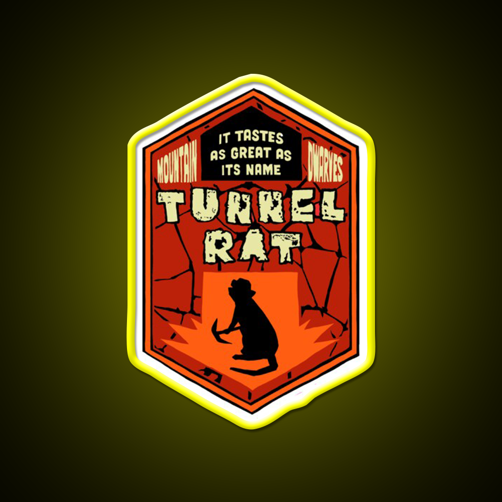 Deep Rock Galactic Tunnel Rat Logo Beer Bar Decor Led Neon Sign Rgb Color - LED neon sign view 7