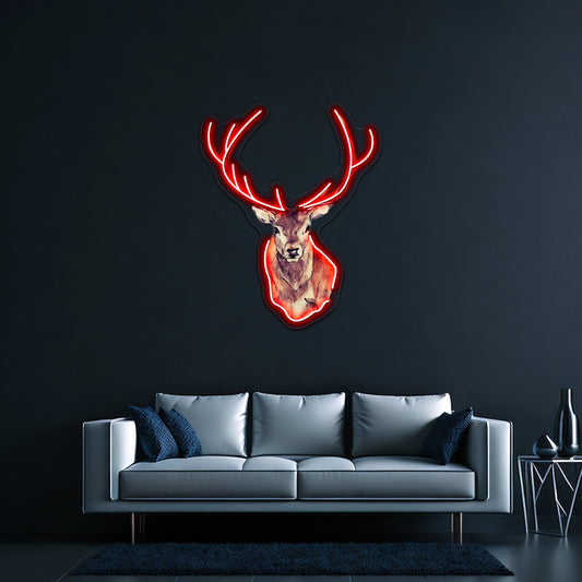 Deer Artwork Affordable Custom Neon Signs