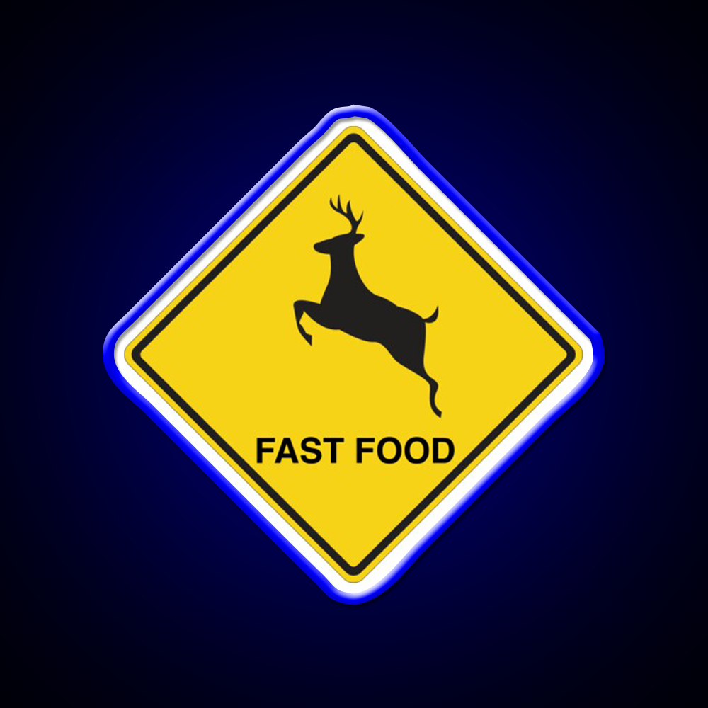 Deer Fast Food Led Neon Sign For Burger Place Rgb Color