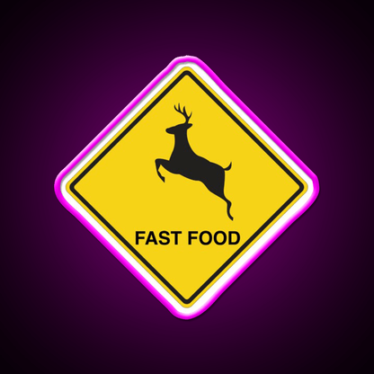 Deer Fast Food Led Neon Sign For Burger Place Rgb Color - Shineneon