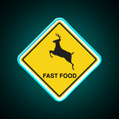 Deer Fast Food Led Neon Sign For Burger Place Rgb Color - Shineneon