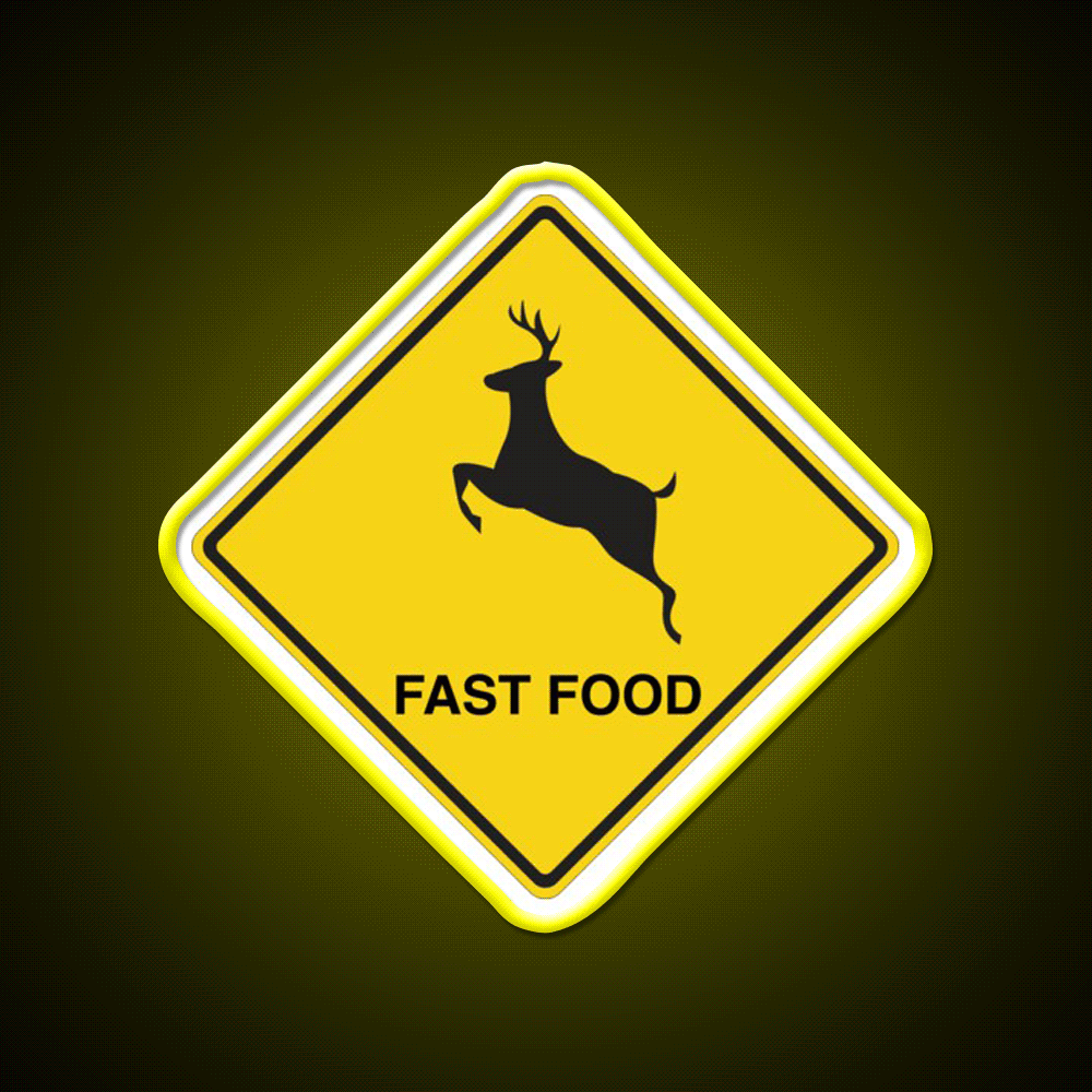 Deer Fast Food Led Neon Sign For Burger Place Rgb Color